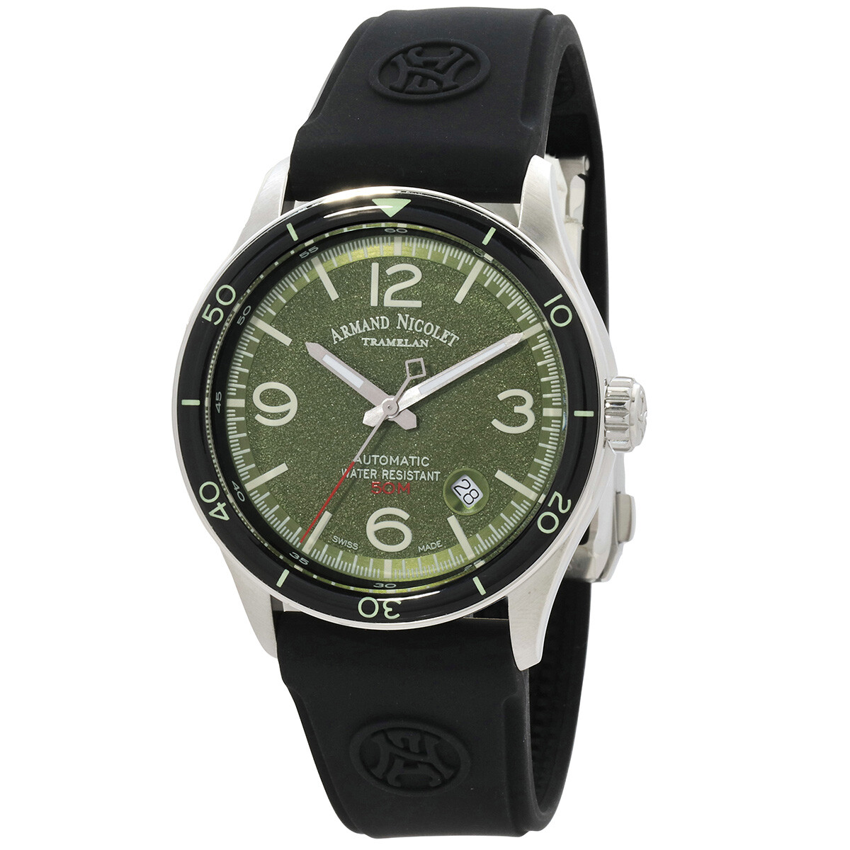 Armand Nicolet M2H Automatic Green Dial Men's Watch A740HNA-VR-GG2710N