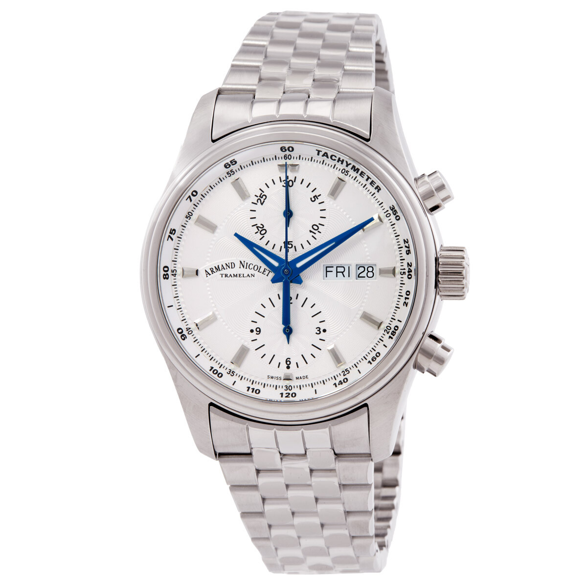 Armand Nicolet MH2 Chronograph Automatic Silver Dial Men's Watch A647A-AG-BMA22640A