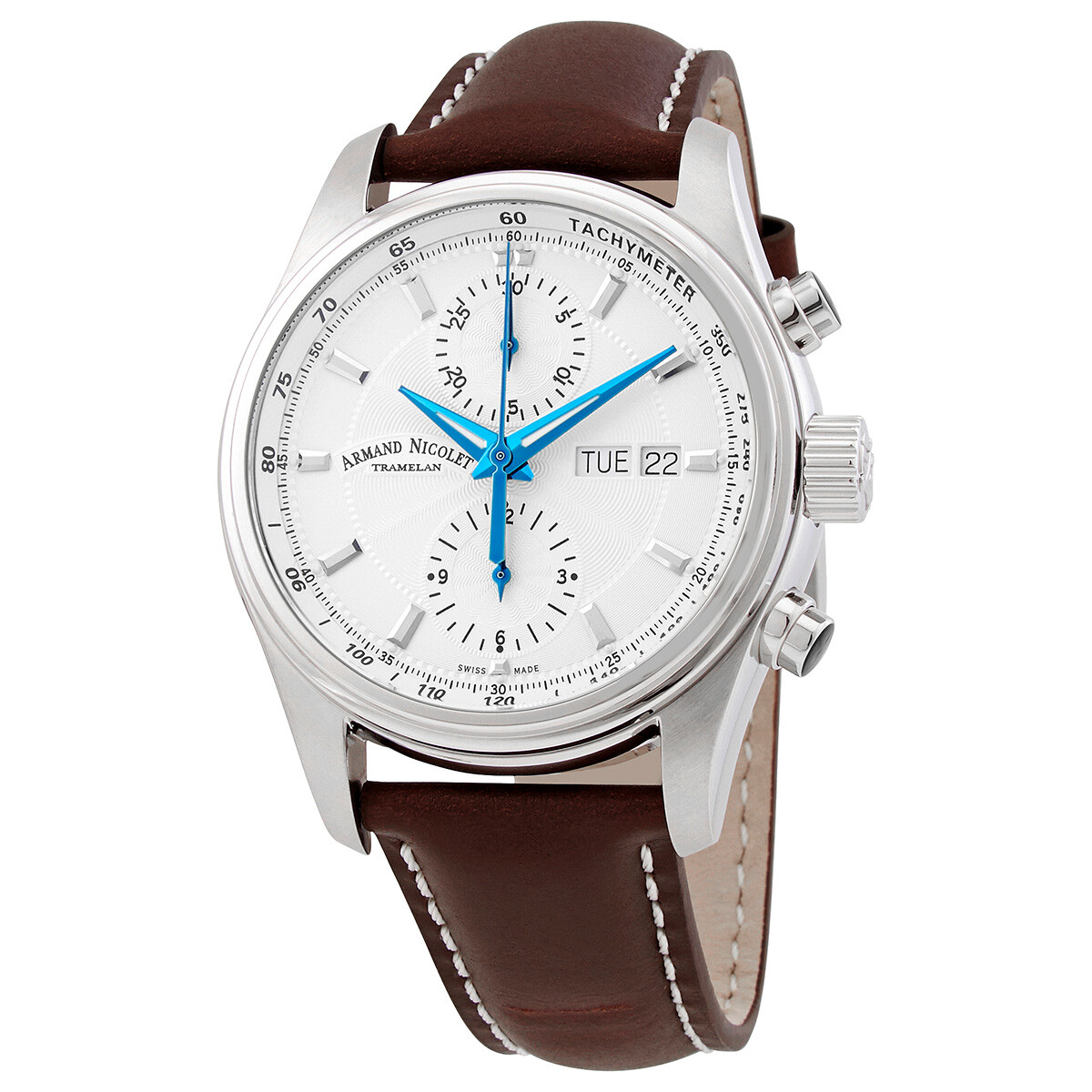 Armand Nicolet MH2 Chronograph Automatic Silver Dial Men's Watch A647A-AG-P140MR2