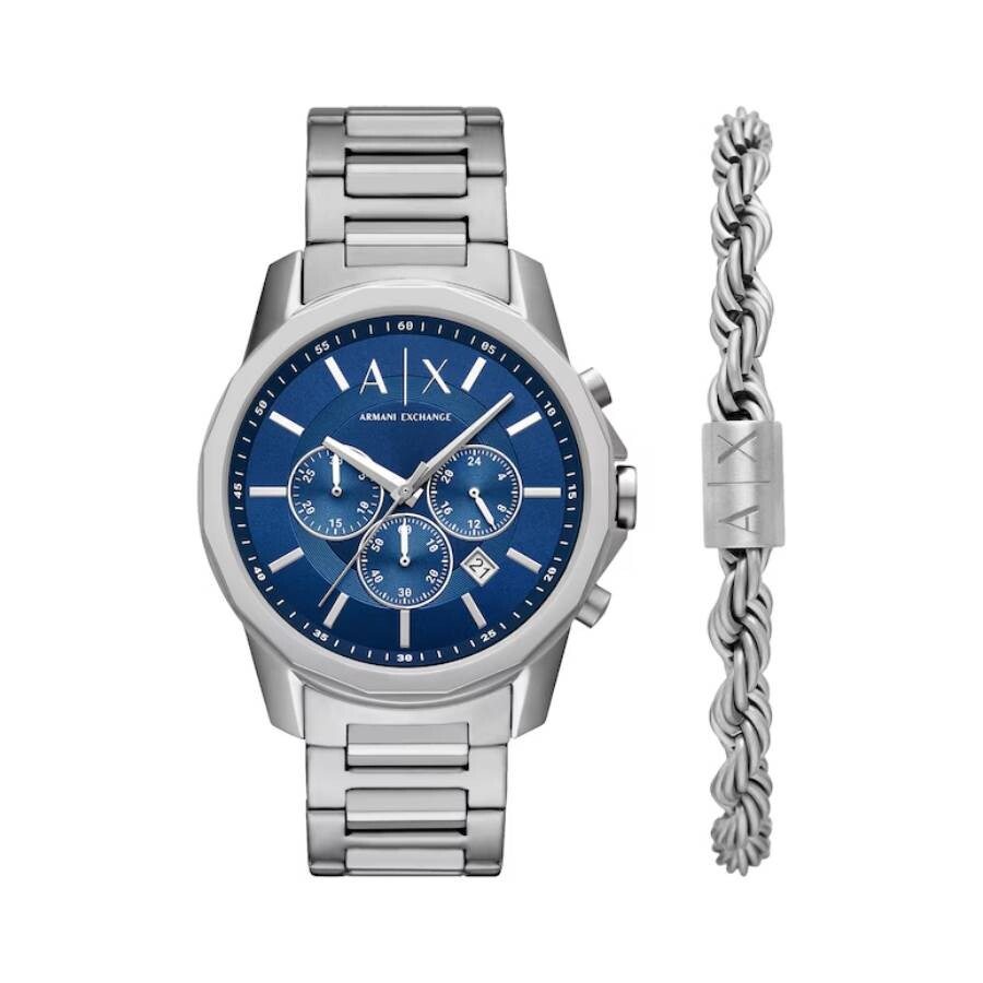 Armani Exchange Chronograph Quartz Blue Dial Watch AX7176SET