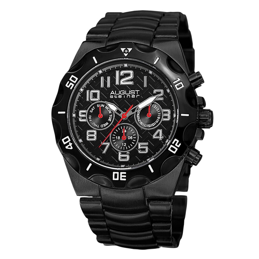 August Steiner Quartz Black Dial Men's Watch AS8161BK