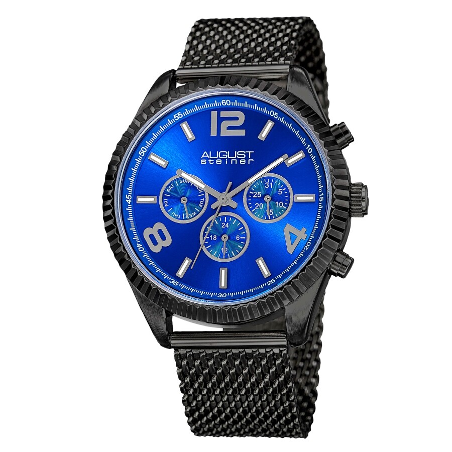 August Steiner Quartz Blue Dial Men's Watch AS8196BKBU