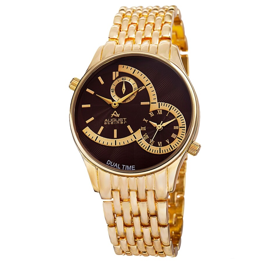 August Steiner Quartz Brown Dial Men's Watch AS8141BR