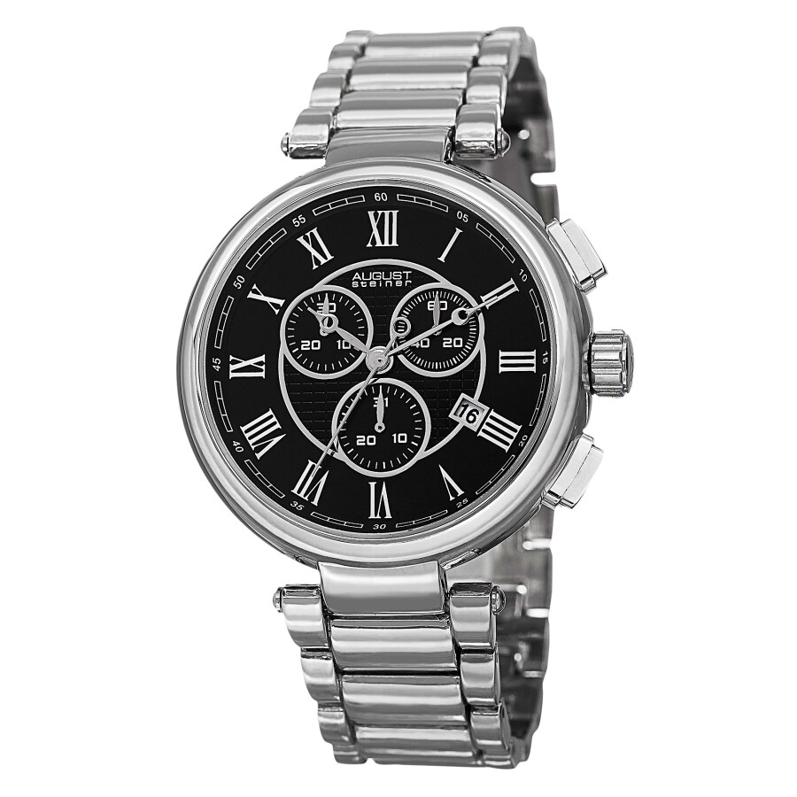 August Steiner Chronograph Black Dial Men's Watch AS8148SSB