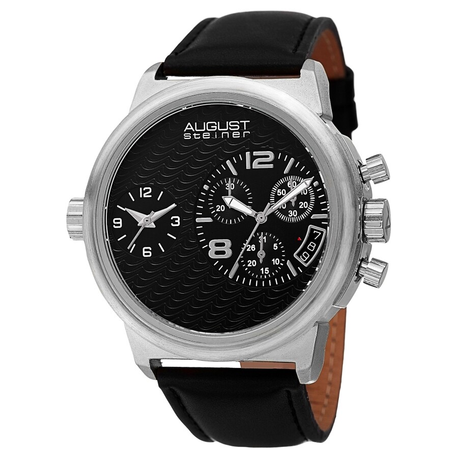 August Steiner Chronograph Quartz Black Dial Men's Watch AS8151SSB