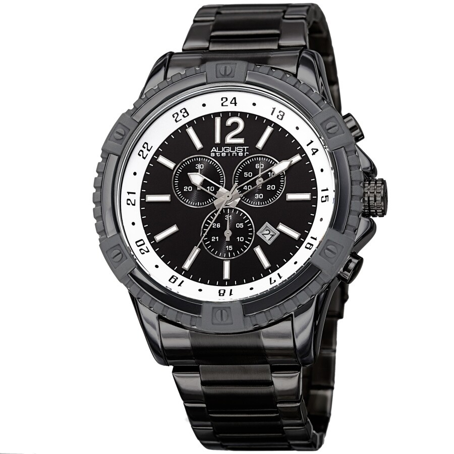 August Steiner Chronograph Quartz Black Dial Men's Watch AS8229BK