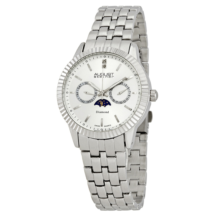 August Steiner Diamond Multi-Function Men's Watch AS8050SS