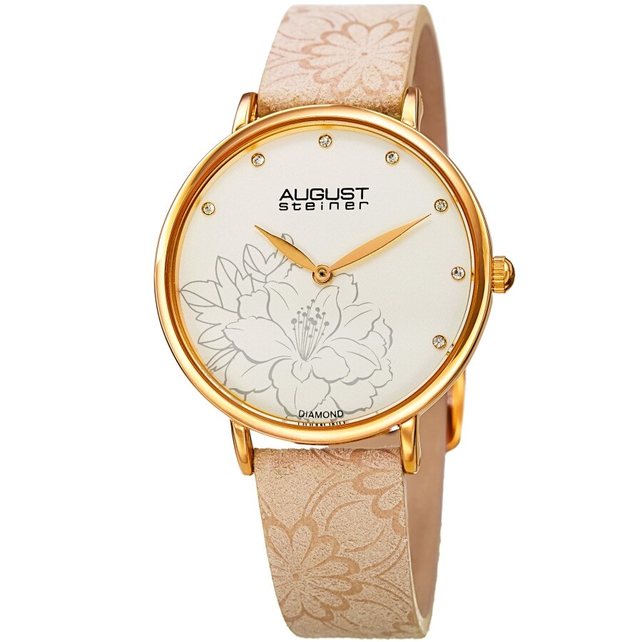 August Steiner Diamond Silver Dial Ladies Watch AS8242CM