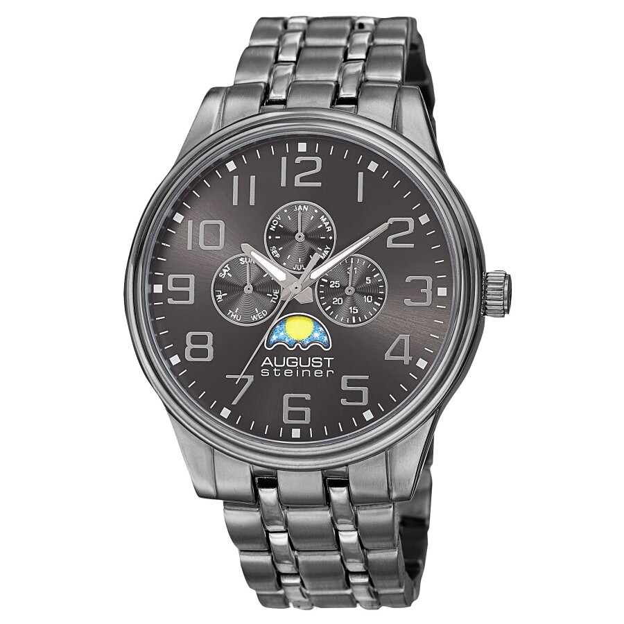 August Steiner Quartz Grey Dial Men's Watch AS8174BK