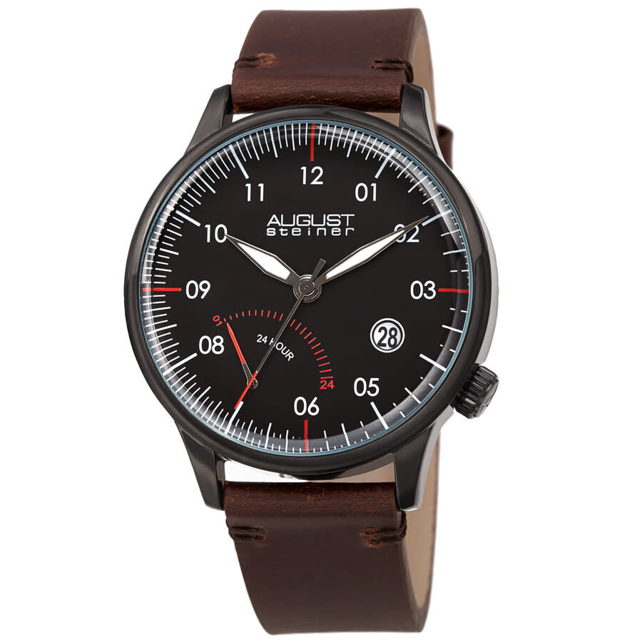 August Steiner Quartz Black Dial Men's Watch AS8285BKBR