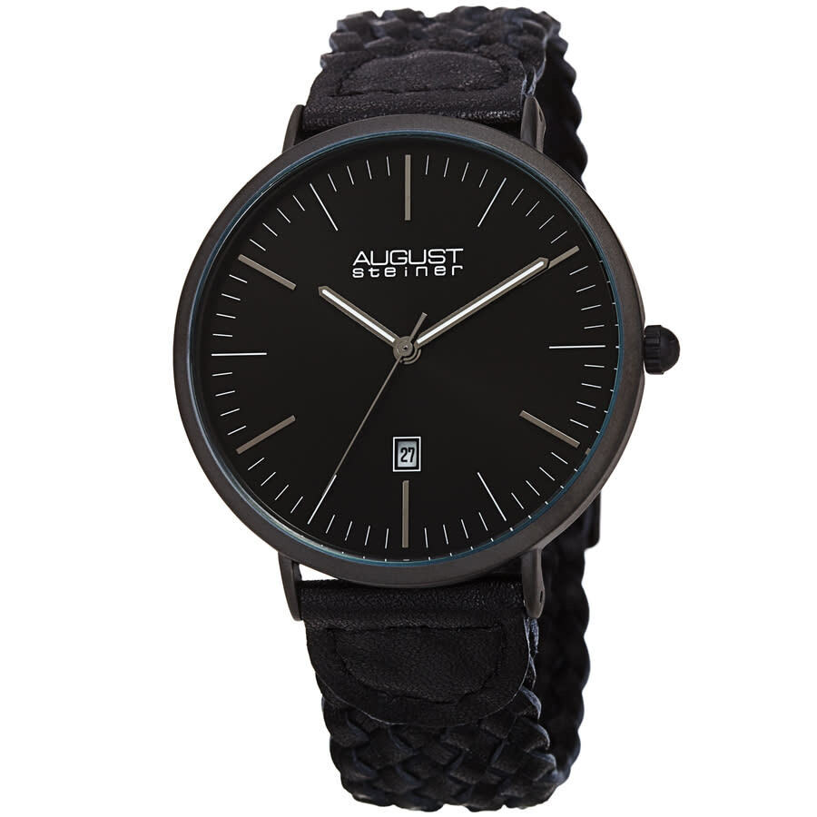 August Steiner Quartz Black Dial Men's Watch AS8293BK