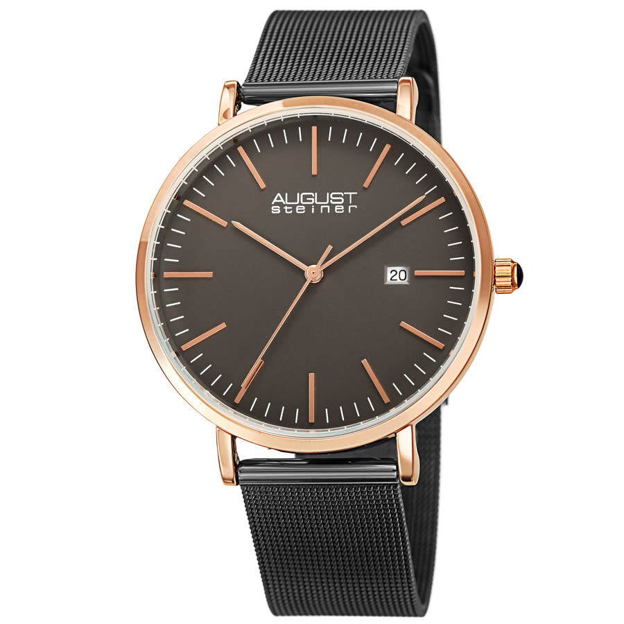August Steiner Quartz Grey Dial Men's Watch AS8283GNR
