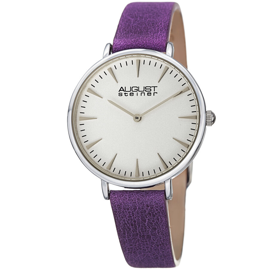 August Steiner Quartz White Dial Ladies Watch AS8187PU