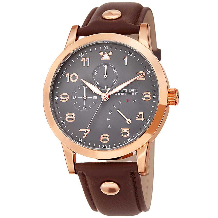 August Steiner Retrograde Gray Dial Men's Watch AS8244RG