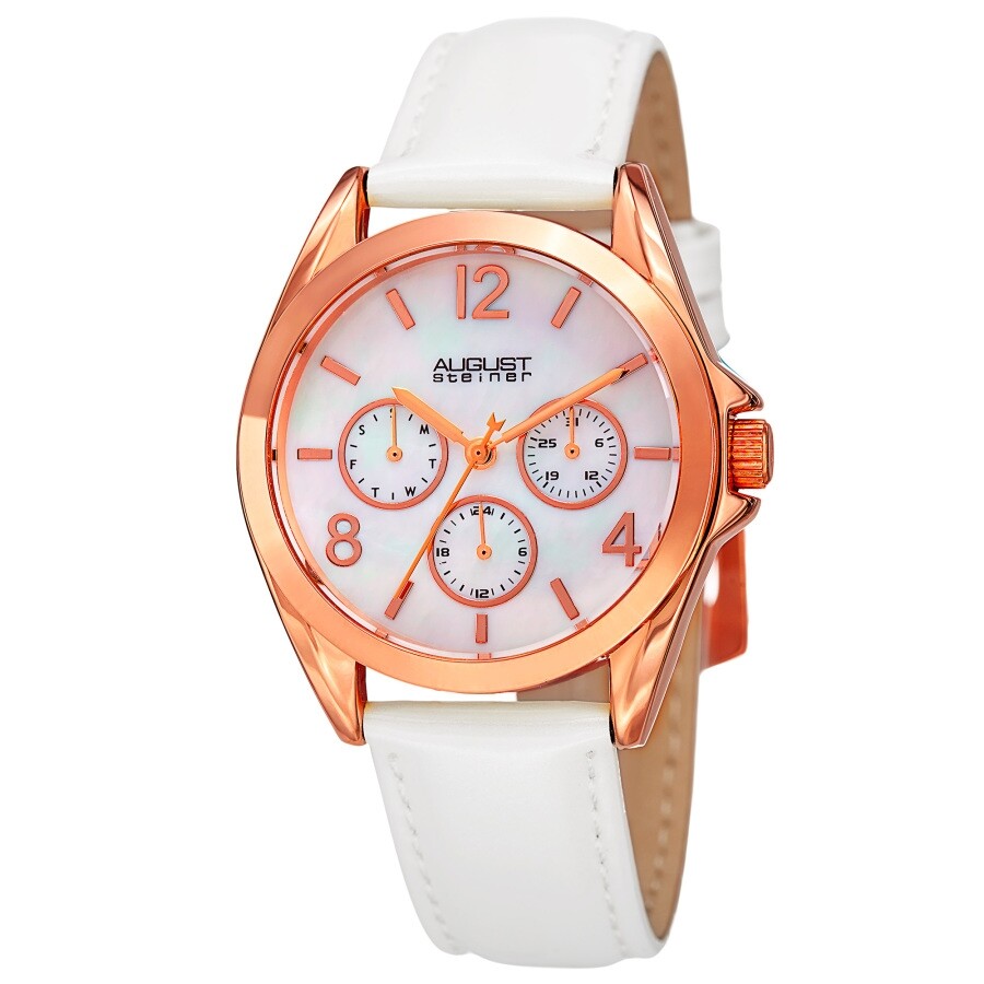 August Steiner Quartz Silver Dial Ladies Watch AS8191WTR