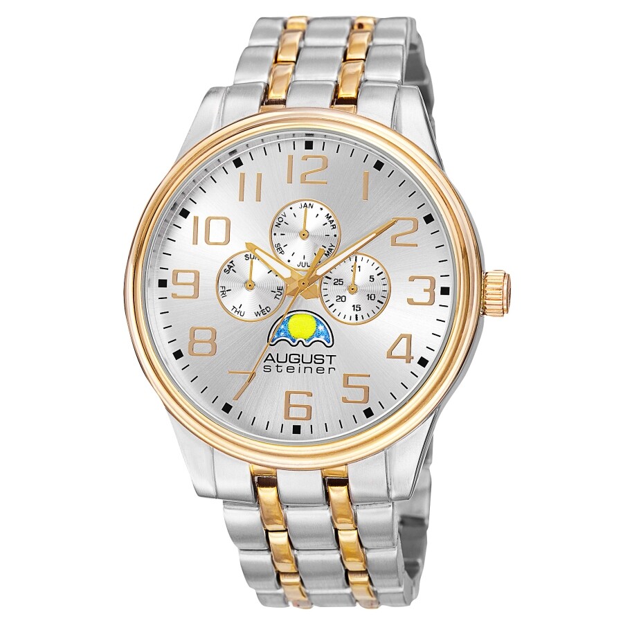 August Steiner Quartz Multi-function Silver Dial Men's Watch AS8174TTG