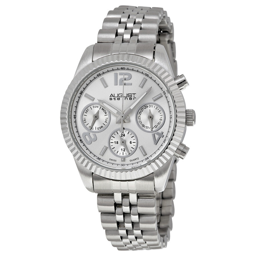 August Steiner Silver-Tone Ladies Watch AS8103SS