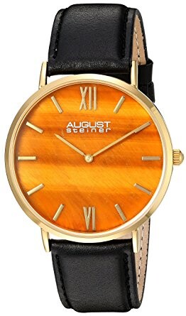 August Steiner Urbane Quartz Yellow Dial Men's Watch AS8211YGYL