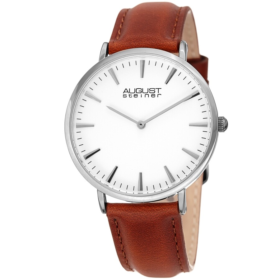 August Steiner Quartz White Dial Ladies Watch AS8247SSBR