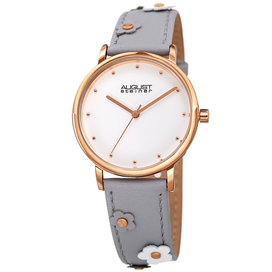 August Steiner Quartz White Dial Ladies Watch AS8260GY