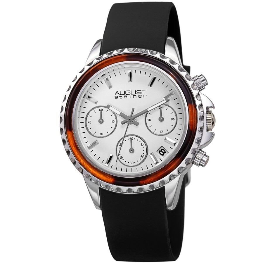 August Steiner Chronograph Quartz White Dial Ladies Watch AS8268BK