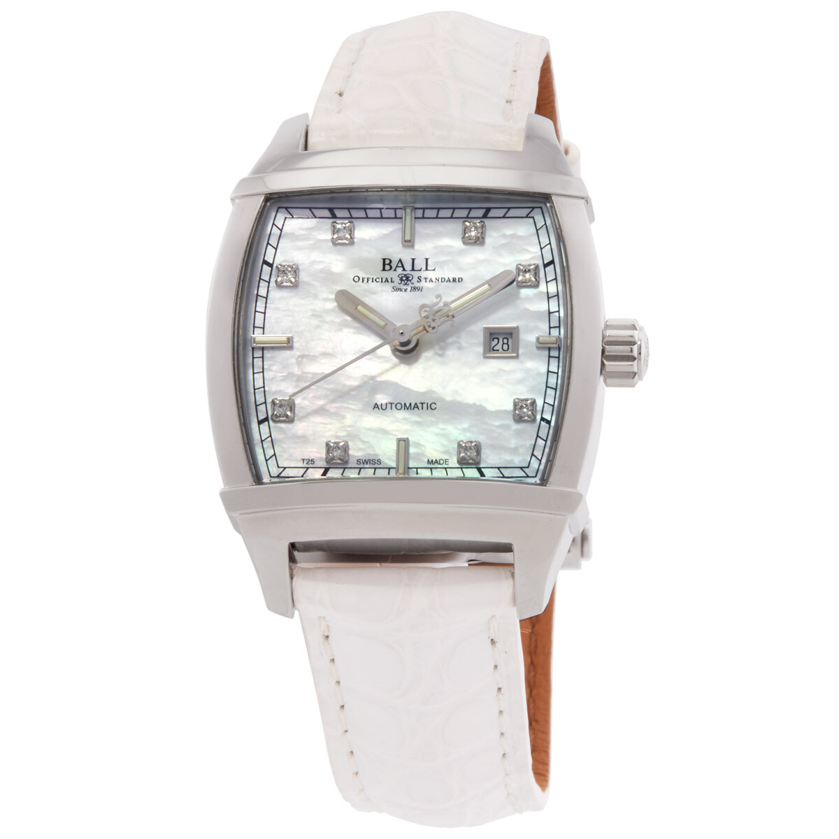 Ball Conductor Automatic White Dial Ladies Watch NL1068D-L6J-WH