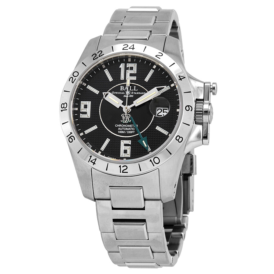 Ball Engineer Hydrocarbon Magnate GMT Automatic Black Dial Men's Watch GM2098C-SCAJ-BK