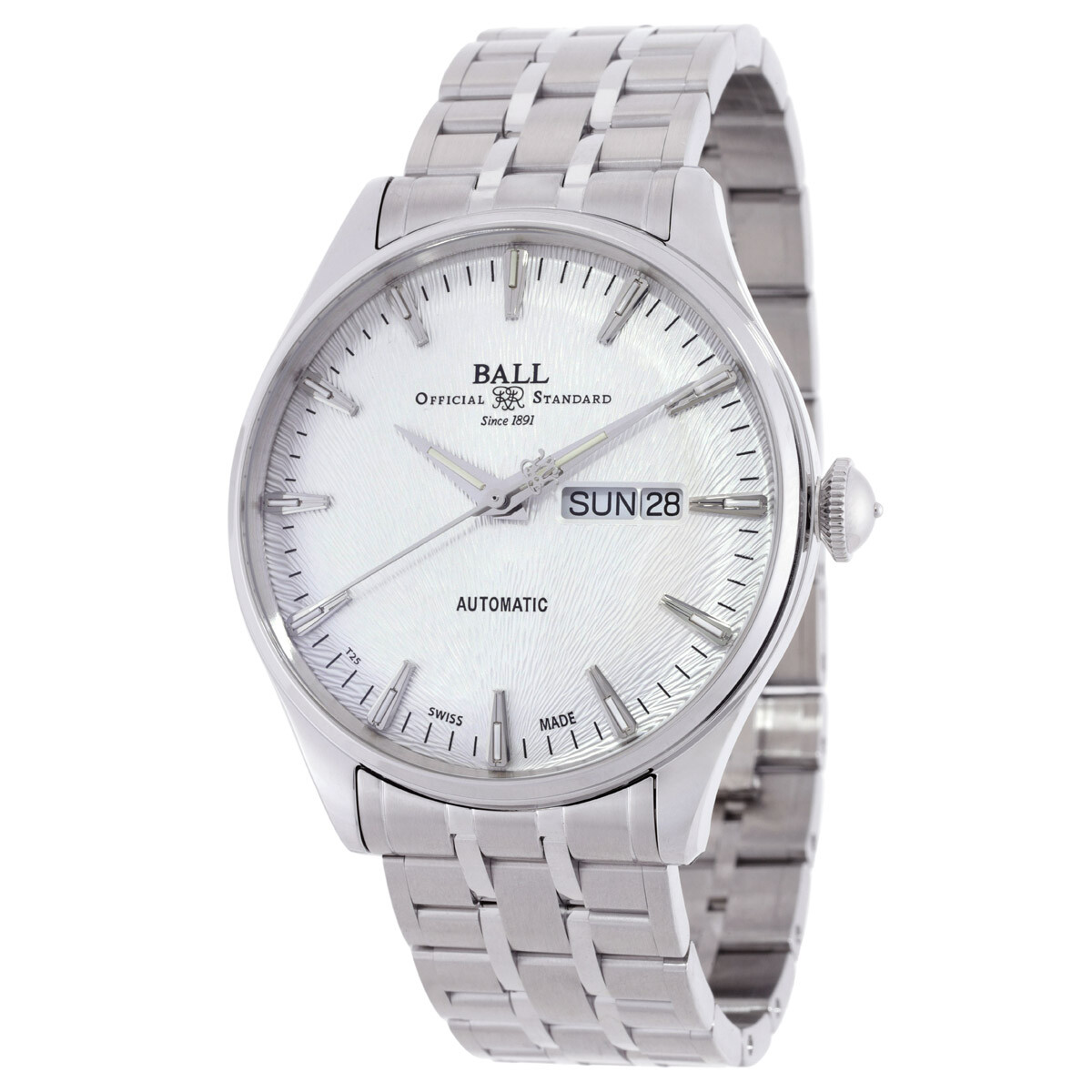 Ball Trainmaster Eternity Automatic Silver Dial Men's Watch NM2080D-S1J-SL