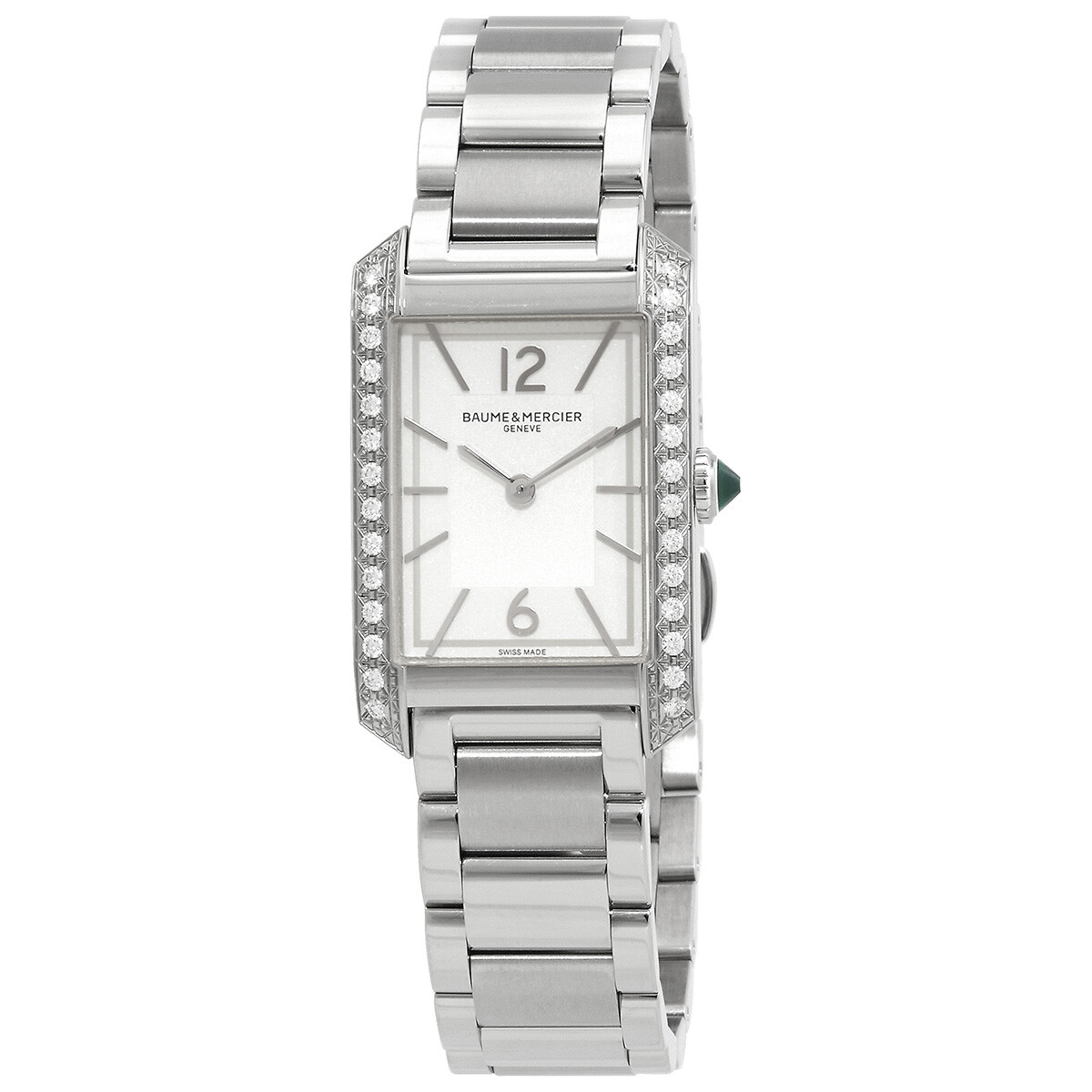 Baume et Mercier Hampton Quartz Diamond Silver Dial Ladies Watch 10631