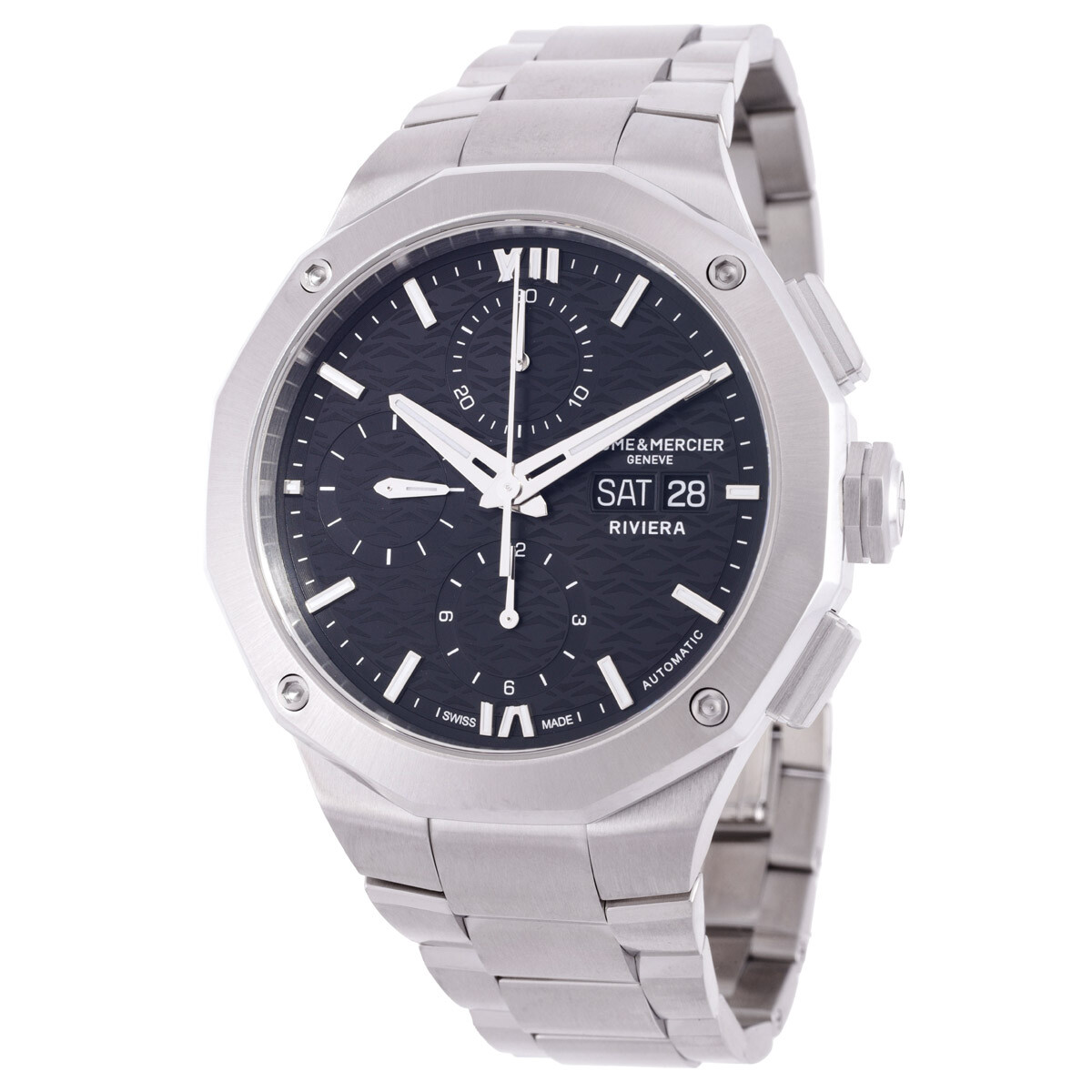 Baume et Mercier Riviera Chronograph Automatic Black Dial Men's Watch MOA10825