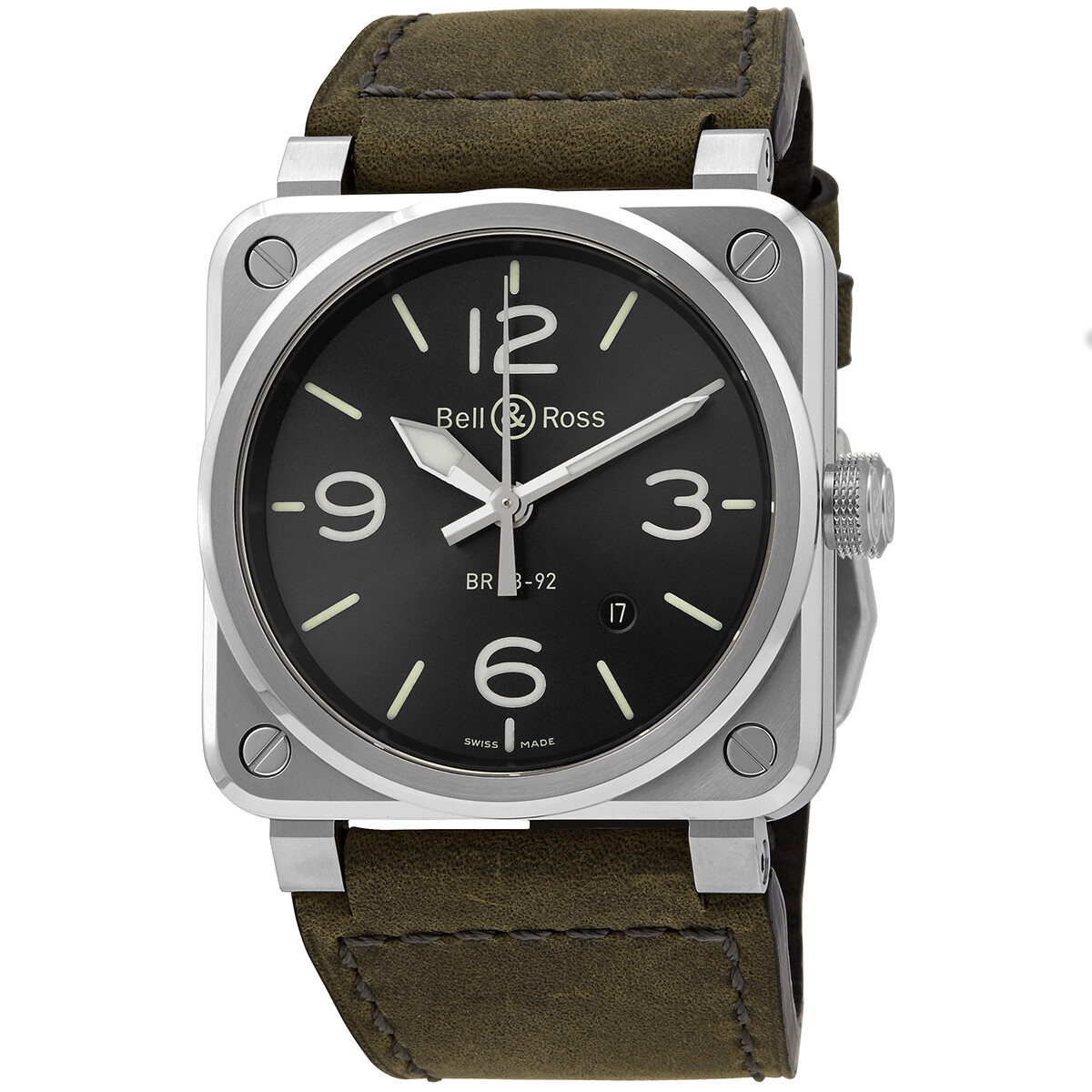 Bell and Ross Automatic Anthracite Grey Dial Men's Watch BR0392-GC3-ST/SCA