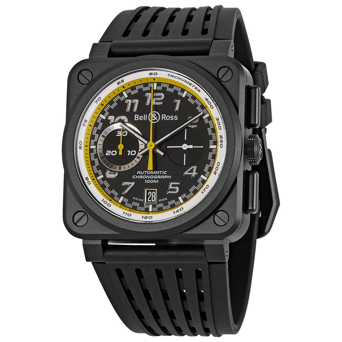 Bell and Ross BR03-94 Chronograph Automatic Black Dial Men's Watch BR0394-RS20/SRB