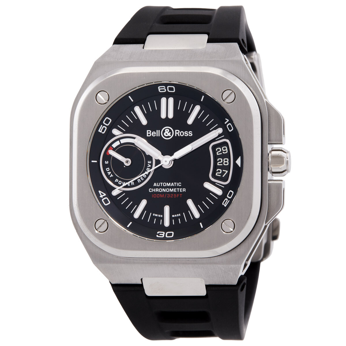 Bell and Ross BR-X5 Automatic Black Dial Unisex Watch BRX5R-BL-ST/SRB