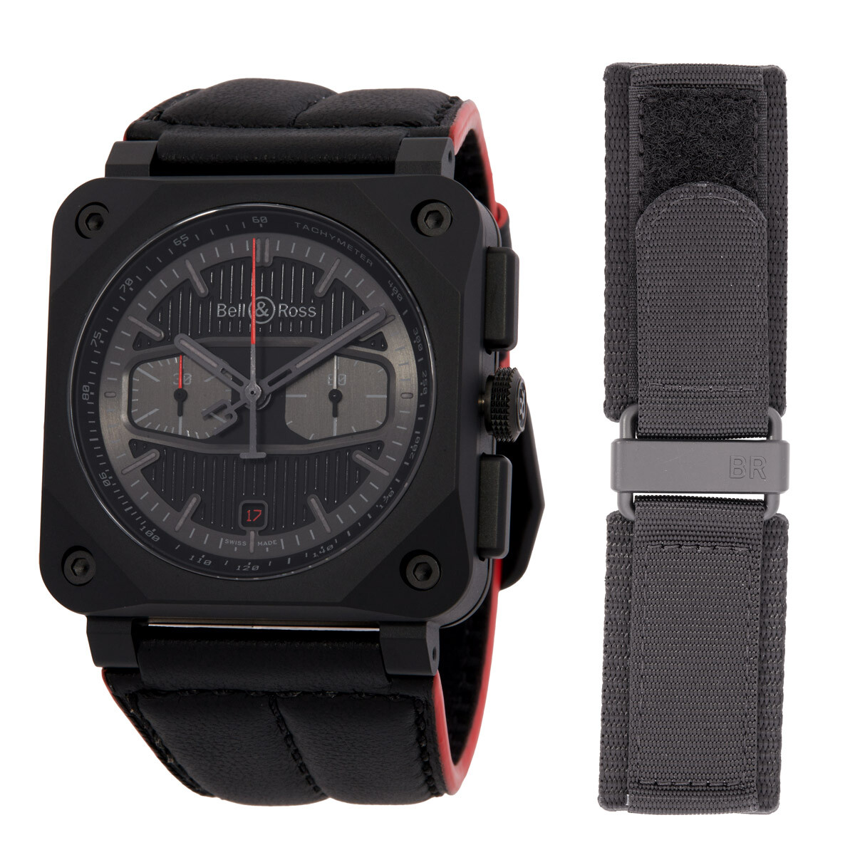 Bell and Ross Instruments Automatic Black Dial Men's Watch BR0394-BTR-CE/SCA