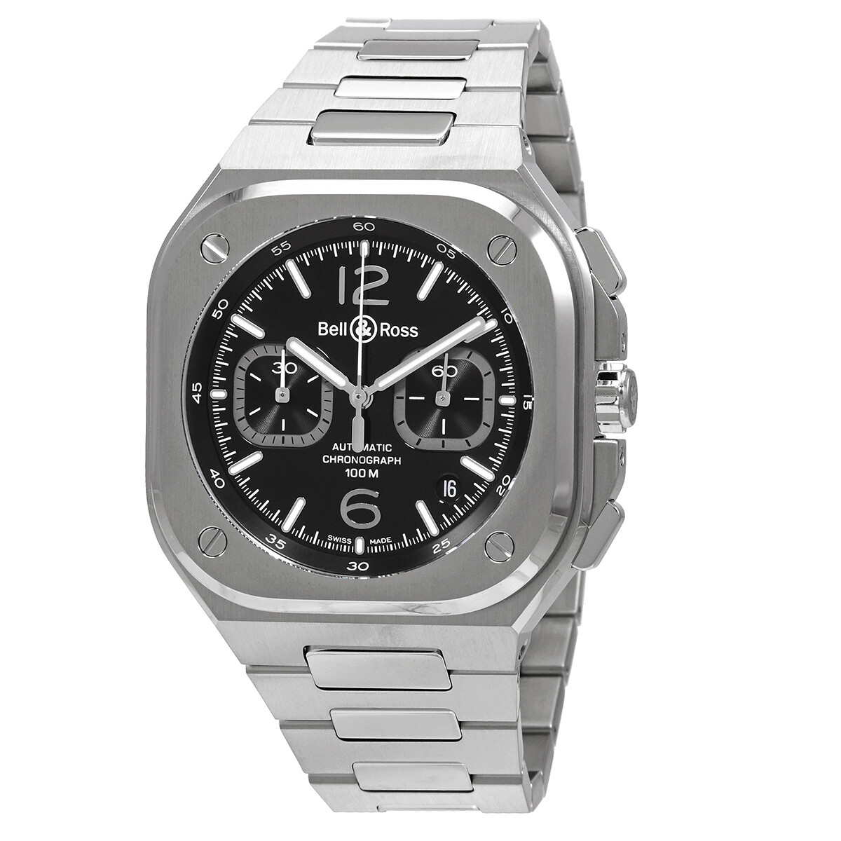 Bell and Ross Instruments Chronograph Automatic Black Dial Men's Watch BR05C-BL-ST/SST