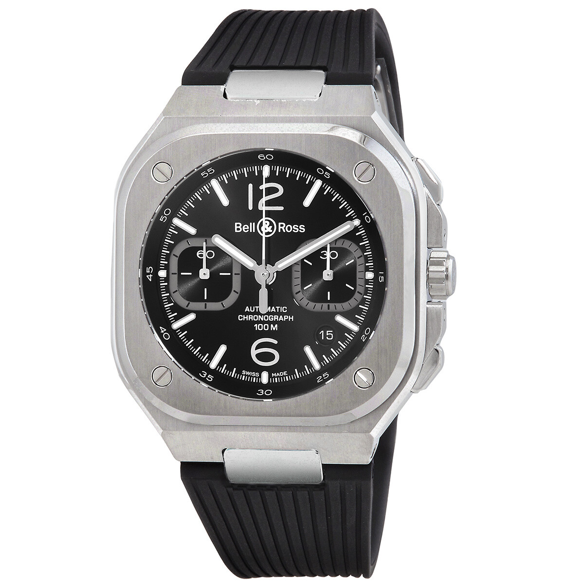 Bell and Ross Urban BR 05 Chrono Automatic Black Dial Men's Watch BR05C-BLC-ST/SRB