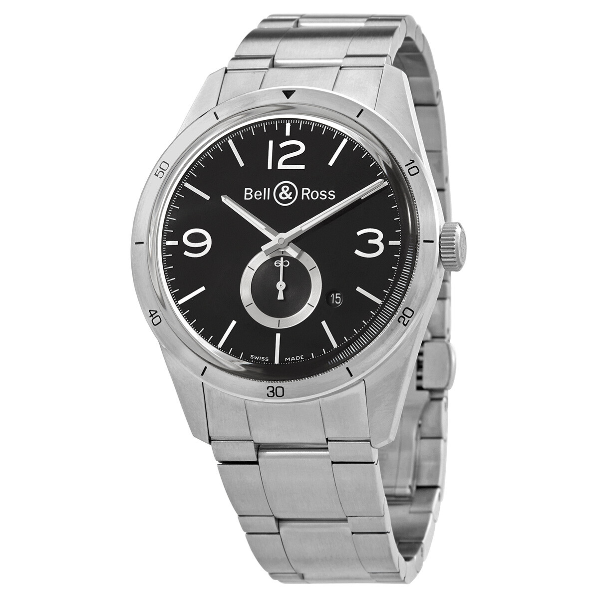 Bell and Ross Vintage Automatic Black Dial Men's Watch BRV123-BS-ST/SST
