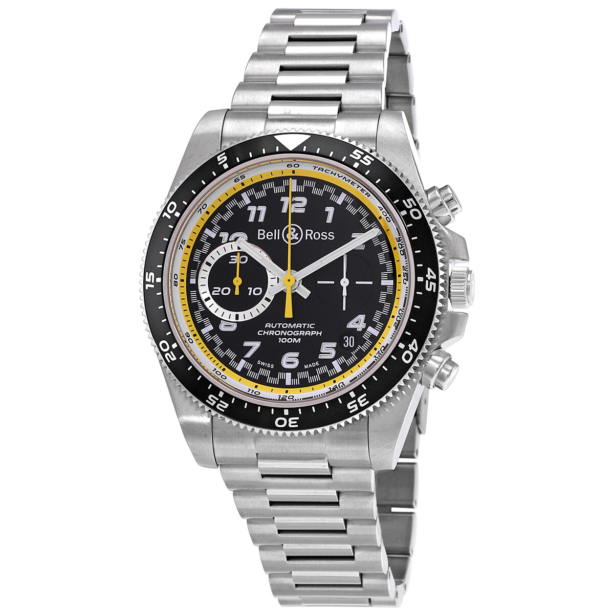 Bell and Ross Vintage Chronograph Automatic Black Dial Men's Watch BRV394-RS20/SST