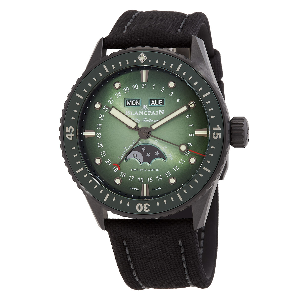 Blancpain Fifty Fathoms Bathyscaphe Quantième Complet Automatic Men's Watch 5054-0153-B52A