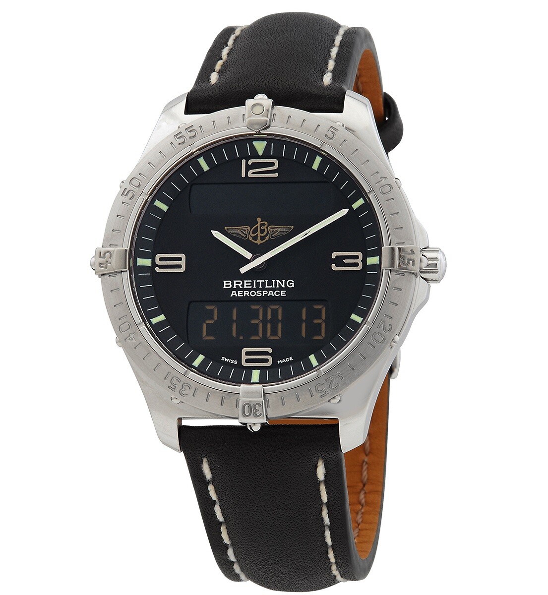Breitling Aerospace Alarm Chronograph Quartz Analog-Digital Black Dial Men's Watch J5606211/B165.568P.J18