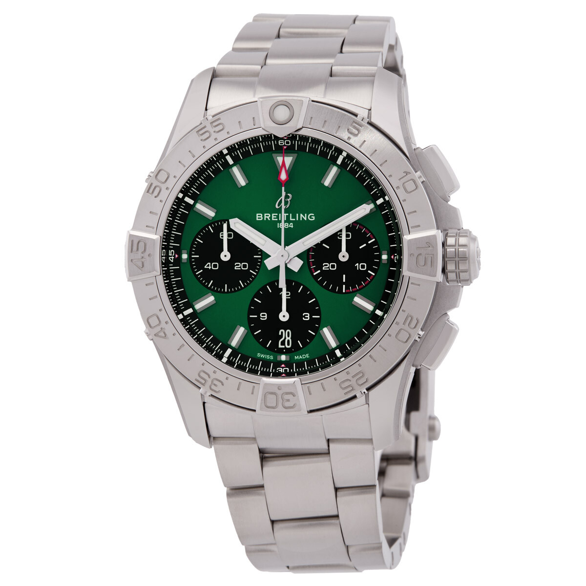 Breitling Avenger 42 Chronograph Automatic Chronometer Green Dial Men's Watch AB0146101L1A1