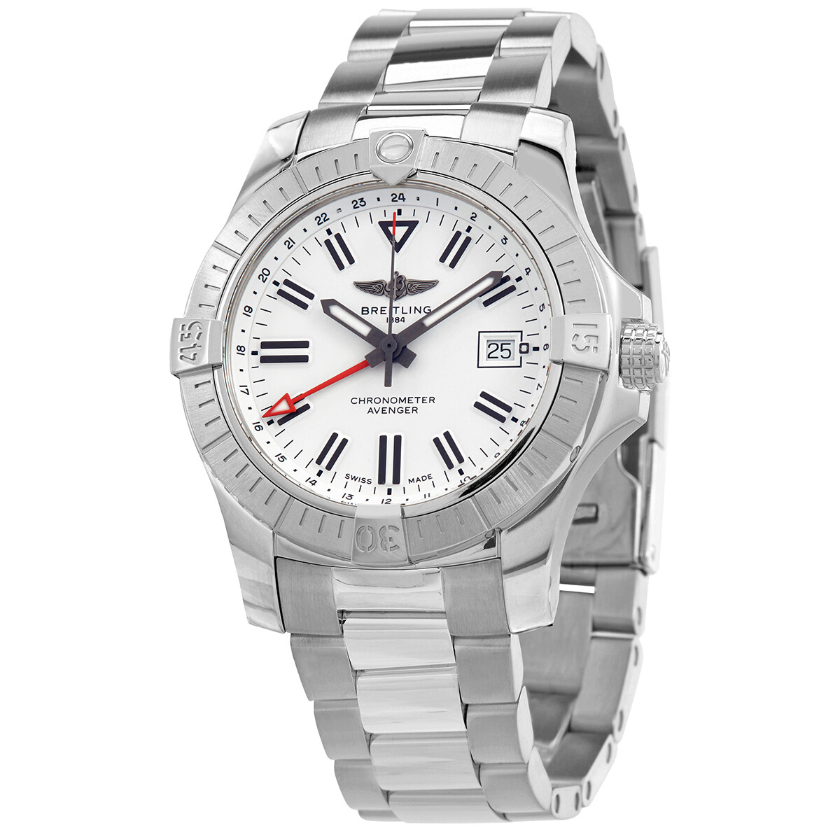 Breitling Avenger Automatic Chronometer White Dial Men's Watch A32397101A1A1