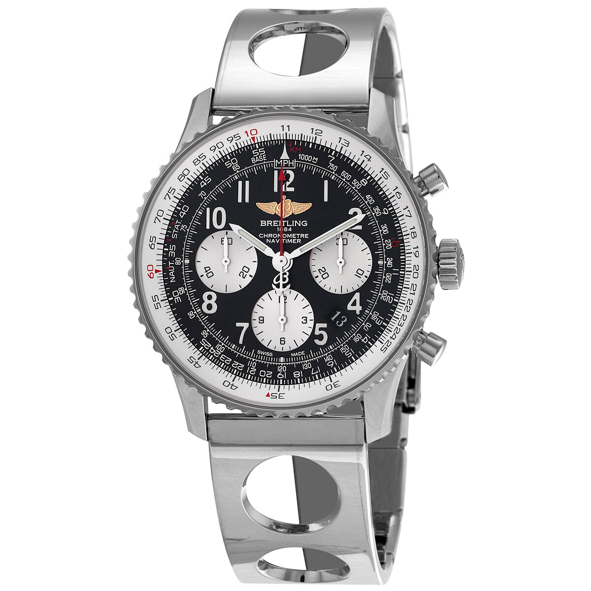 Breitling Navitimer 01 Chronograph Automatic Chronometer Black Dial Men's Watch AB012012/BB01.222A