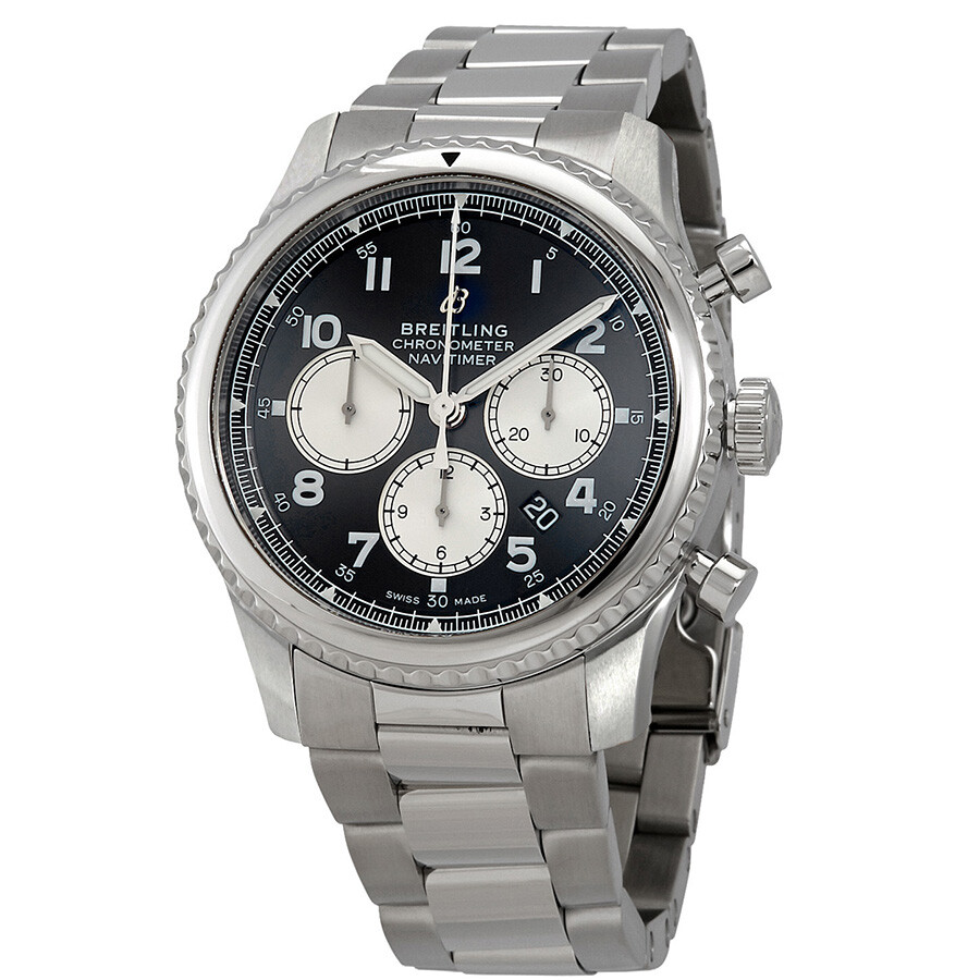 Breitling Navitimer 8 Chronograph Automatic Chronometer Black Dial Men's Watch AB0117131B1A1