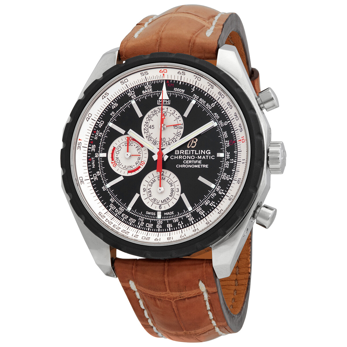Breitling Navitimer Chronomatic Automatic Chronometer Black Dial Men's Watch A1936002/B963.760P.A20BA.1
