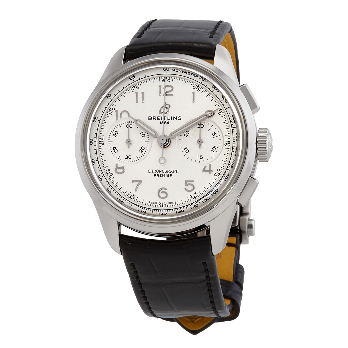 Breitling Premier B09 Heritage Chronograph 40mm Hand Wind White Dial Unisex Watch AB0930371G1P1