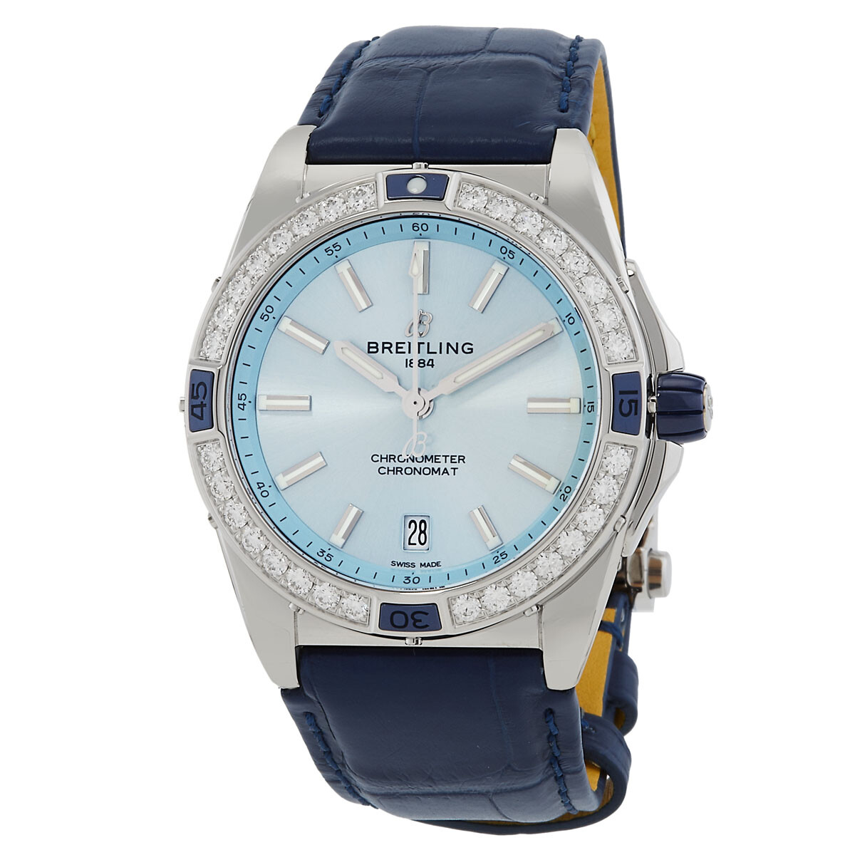 Breitling Super Chronomat Automatic Chronometer Diamond Ladies Watch A17356531C1P1