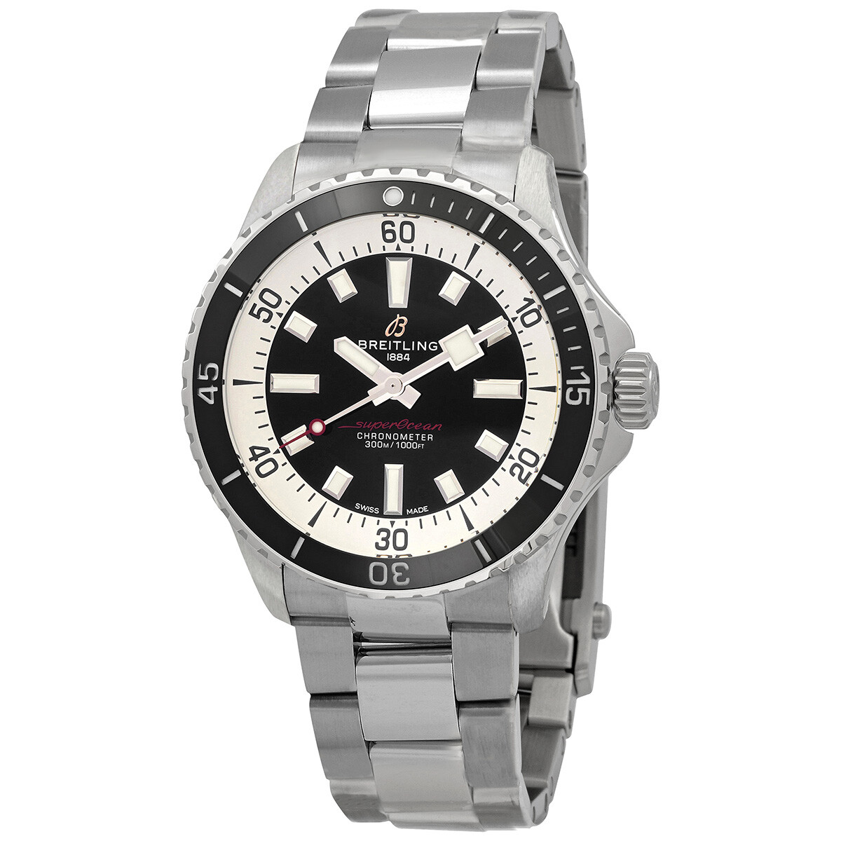 Breitling Superocean 42 Automatic Chronometer Black Dial Men's Watch A17375211B1A1