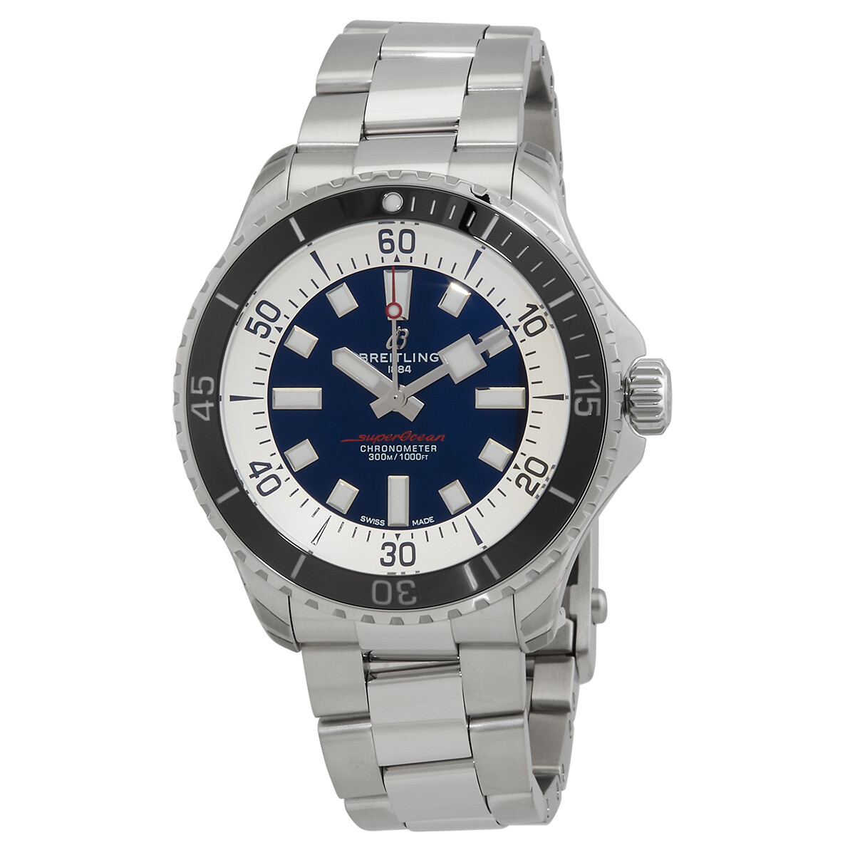 Breitling Superocean 44mm Automatic Chronometer Blue Dial Watch A17376211C1A1
