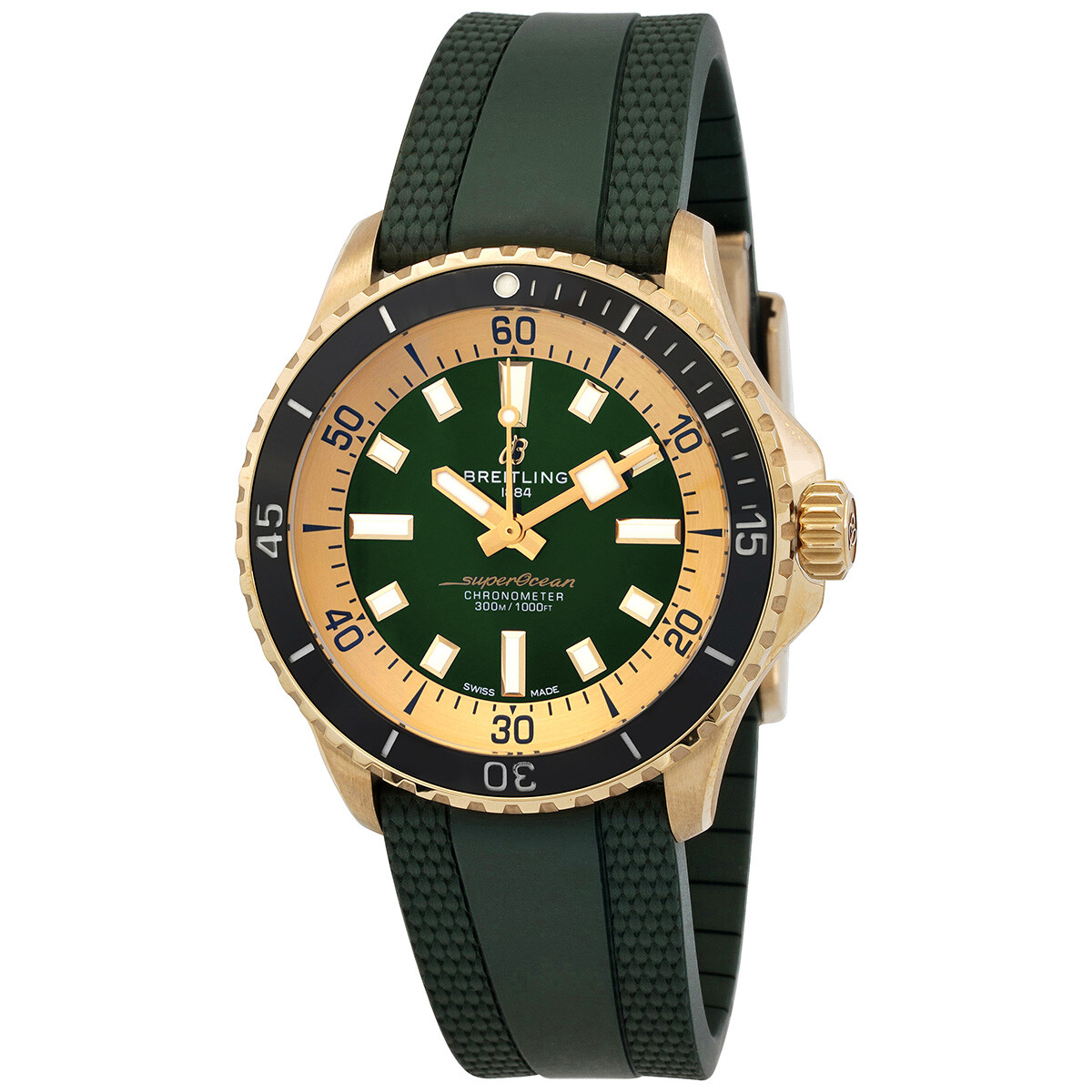 Breitling Superocean Automatic Chronometer Green Dial Men's Watch N17375201L1S1